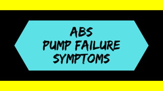 What are the Symptoms of a Bad ABS Pump in BMW X3 in Carrollton | PPTX