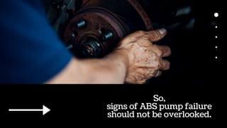 What are the Symptoms of a Bad ABS Pump in BMW X3 in Carrollton | PPTX