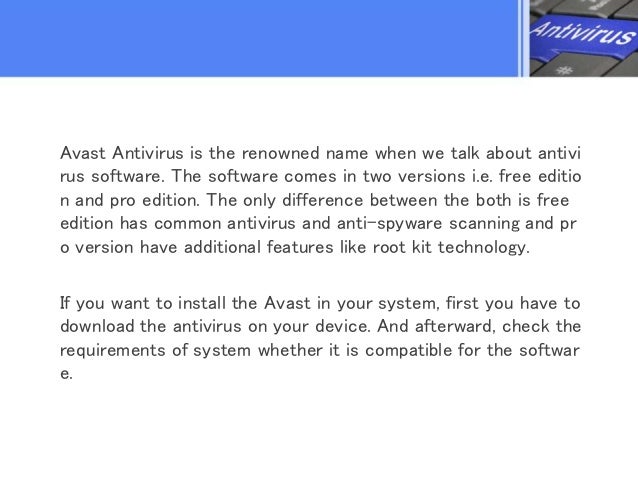 What Is The System Requirements For Avast Antivirus