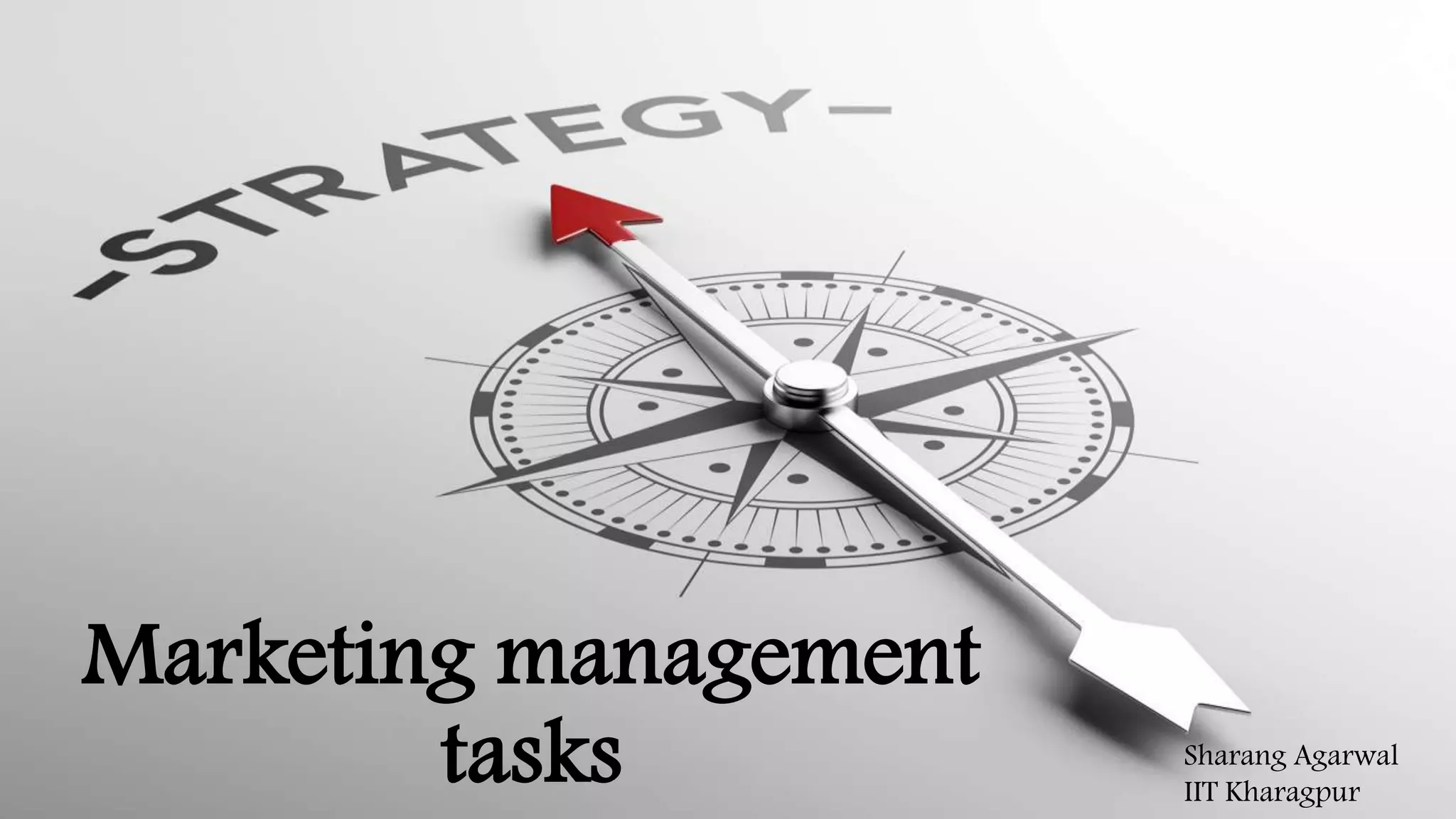Marketing management
tasks