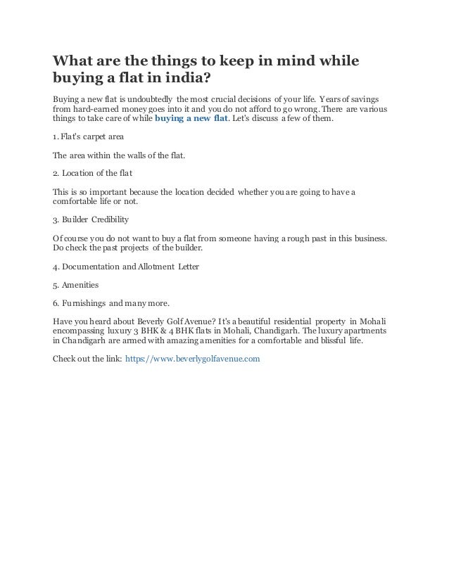 i want to buy a flat