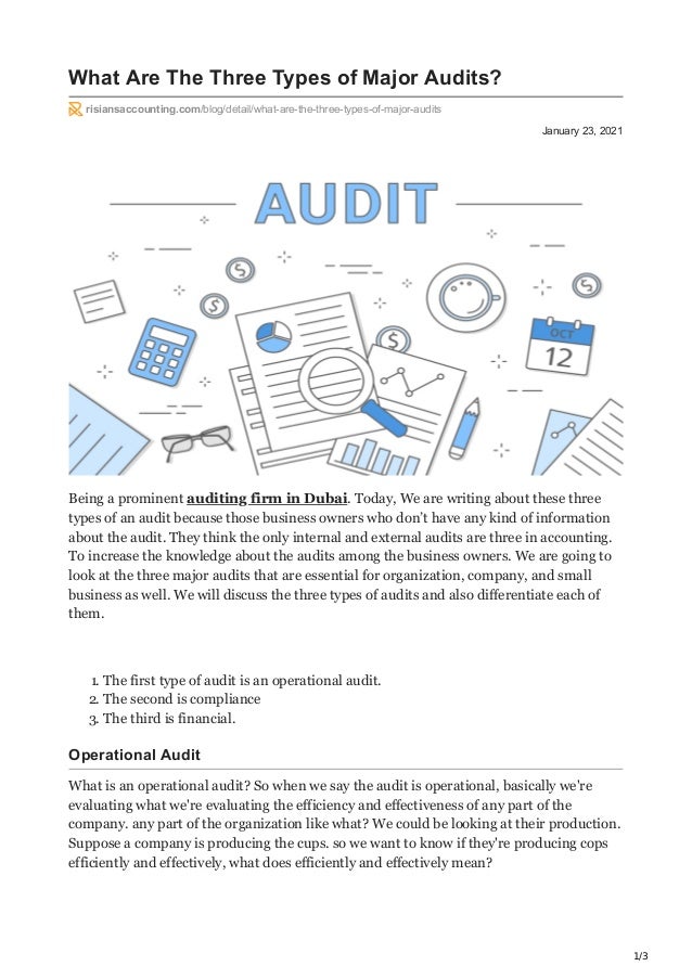 What Are The Three Types Of Major Audits