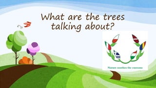What are the trees
talking about?
 