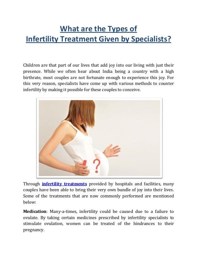 Different Types of Infertility Treatment Given by Specialists Apollo