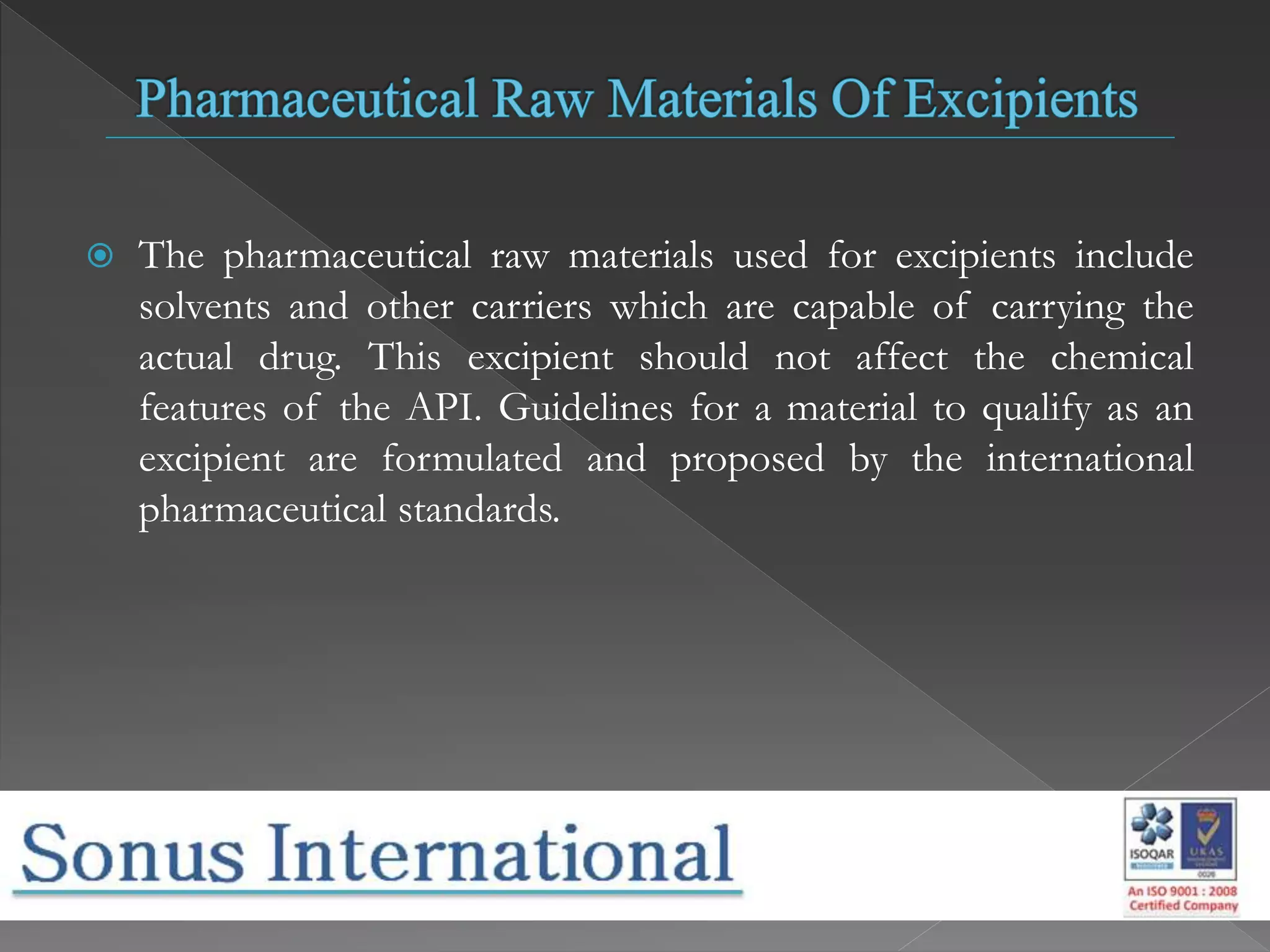 What Are The Types Of Pharmaceutical Raw Materials? PPT