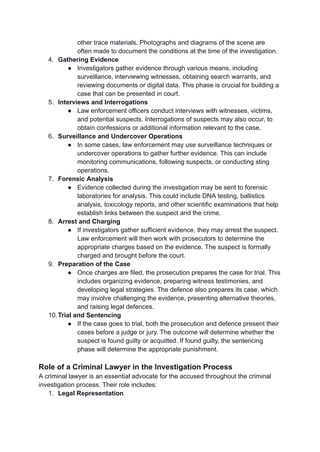 What are the typical steps in a criminal investigation | PDF