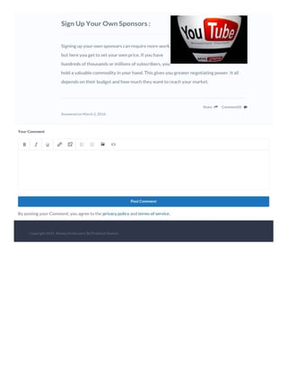 Tops ways to earn from YouTube