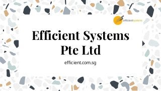 efficient.com.sg
Efficient Systems
Pte Ltd
 
