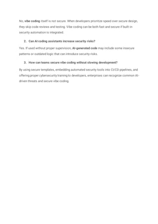 What are Vibe Coding Security Risks and How to Eliminate Them? | PDF
