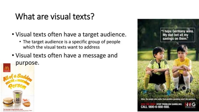 What are visual texts (1E3) | PPTX