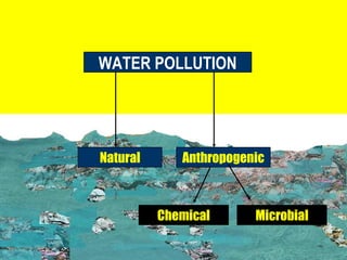 Natural Chemical Anthropogenic Microbial WATER POLLUTION 