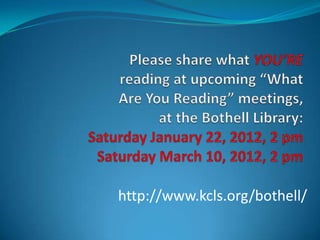 http://www.kcls.org/bothell/
 
