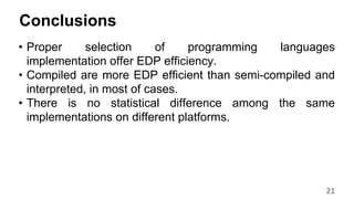 What are your Programming Language's Energy-Delay Implications? | PPT