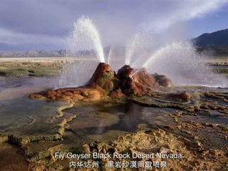 Fly Geyser Black Rock Desert Nevada 内华达州：黑岩沙漠间歇喷泉 