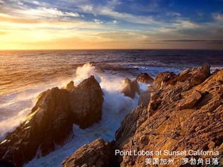 Point Lobos at Sunset California 美国加州：罗勃角日落 