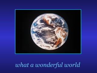 what a wonderful world   