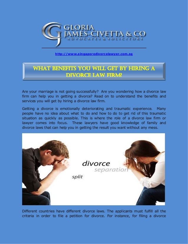 What benefits you will get by hiring a divorce law firm