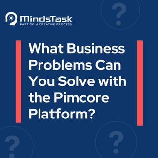 What Business
Problems Can
You Solve with
the Pimcore
Platform?
 