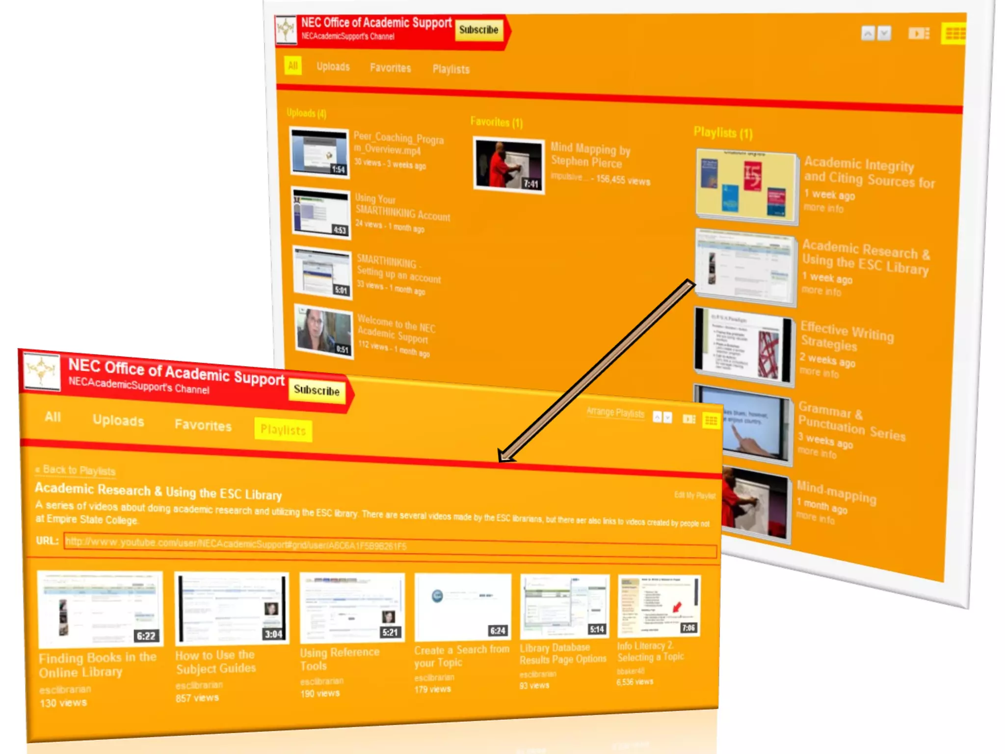 Access Playlists of Videos on  Academic Success Related Topics 