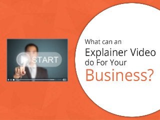 What can an Explainer Video do For Your
Business?
 