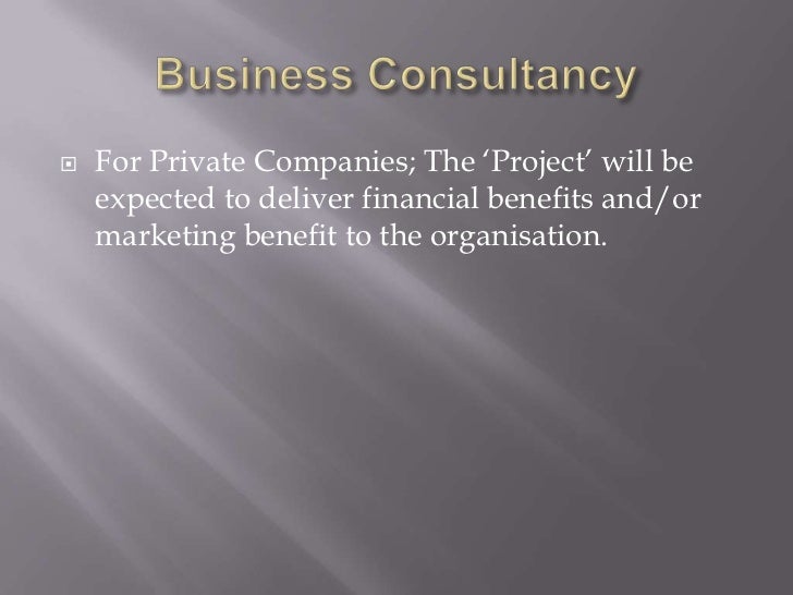 what can a project consultant do