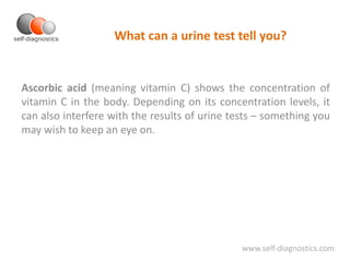 What can a urine test tell you? | PDF
