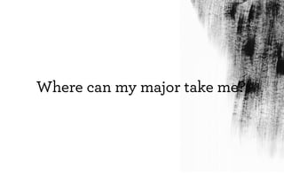Where can my major take me?
 