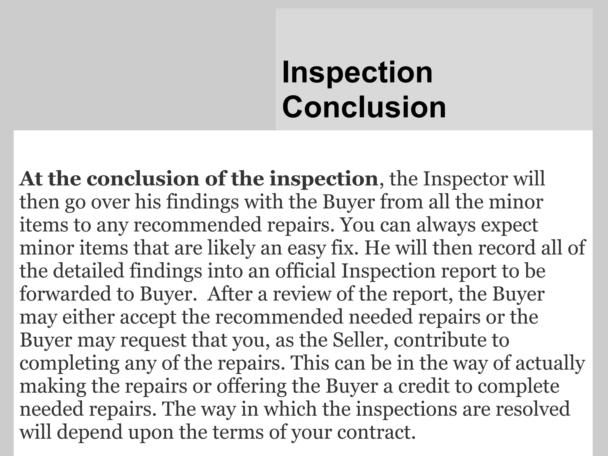 What can I expect from a home inspection 