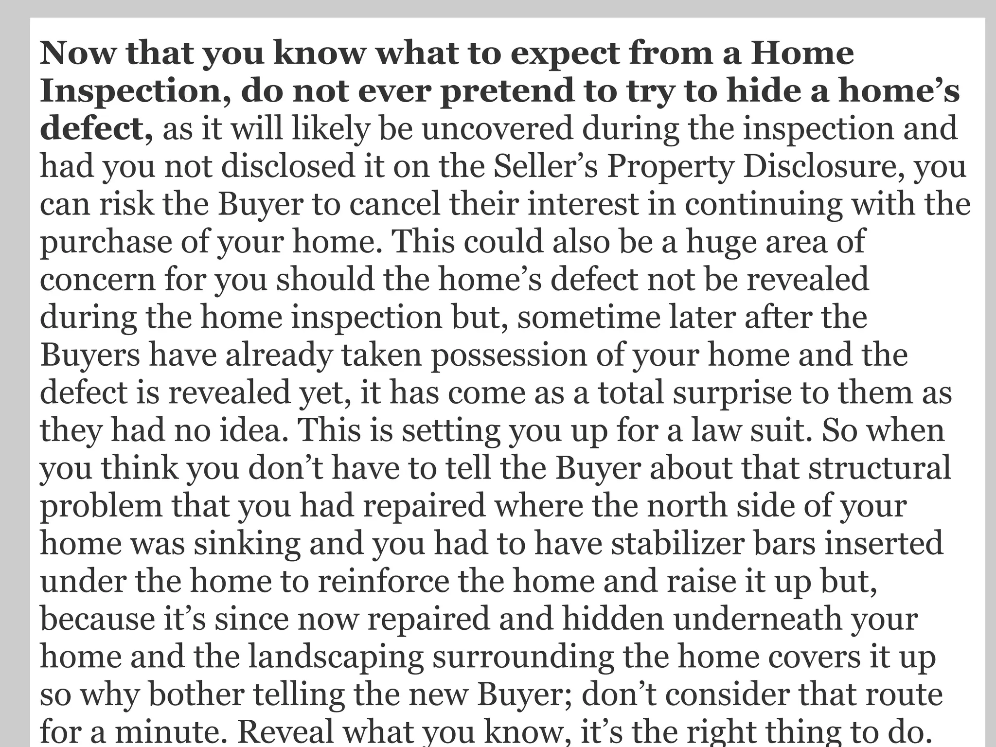 What can I expect from a home inspection 