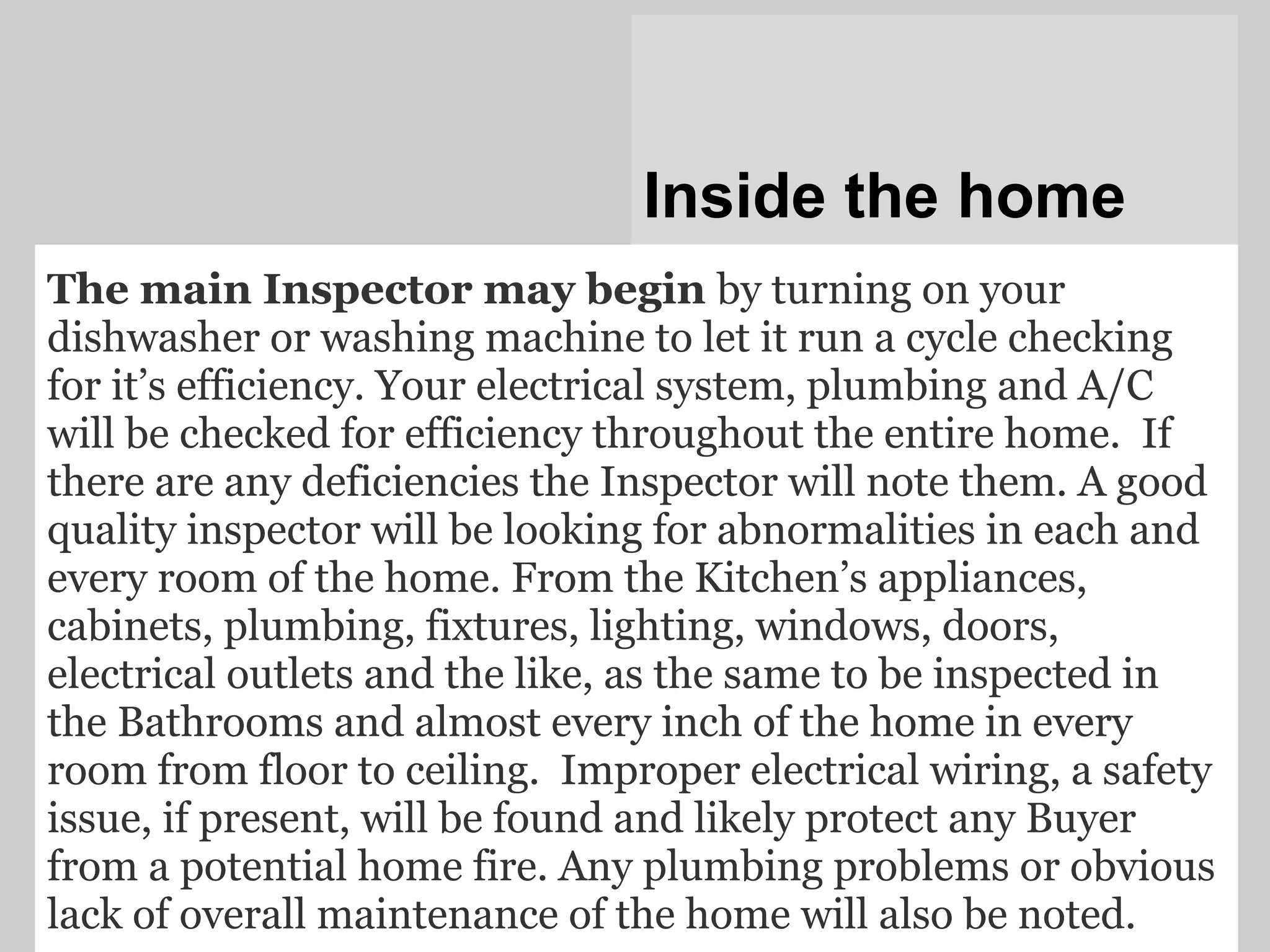 What can I expect from a home inspection 