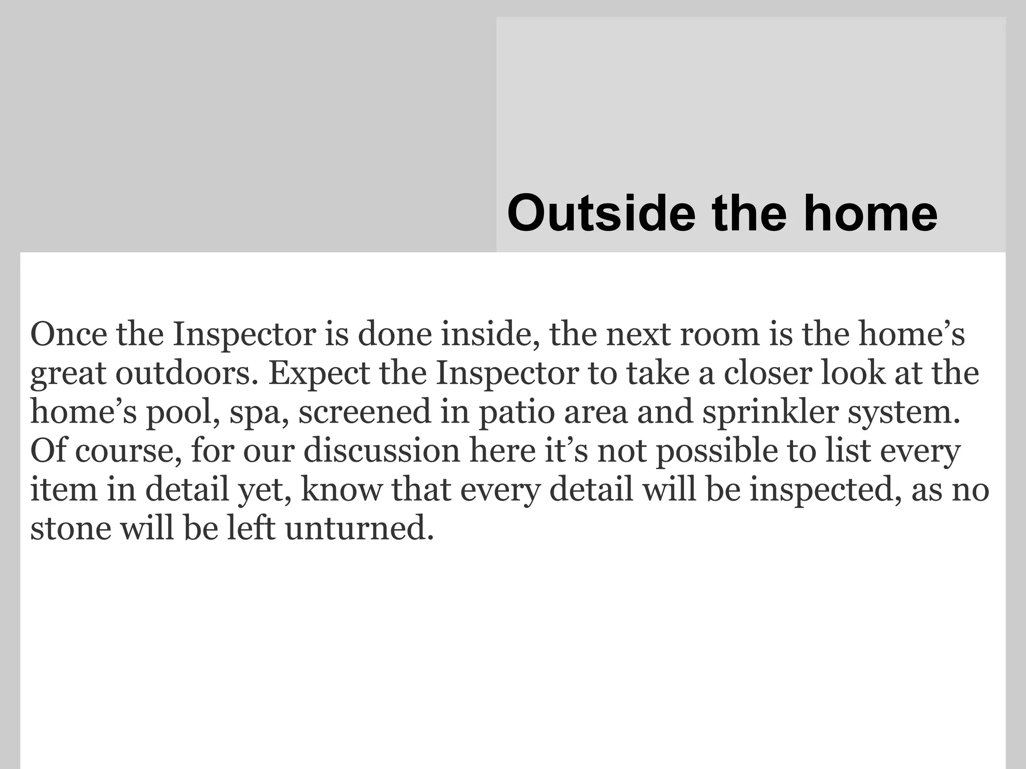 What can I expect from a home inspection 