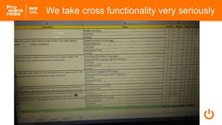 We take cross functionality very seriously
 