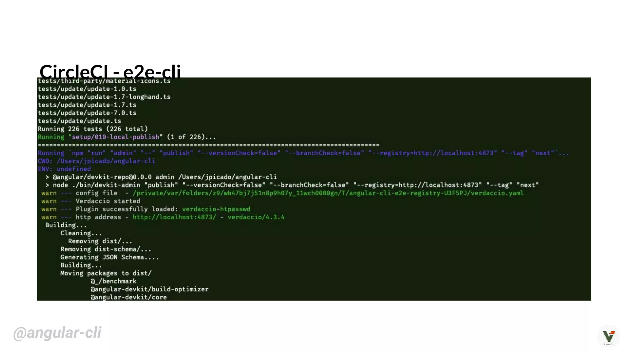 CircleCI - e2e-cli
@angular-cli
 