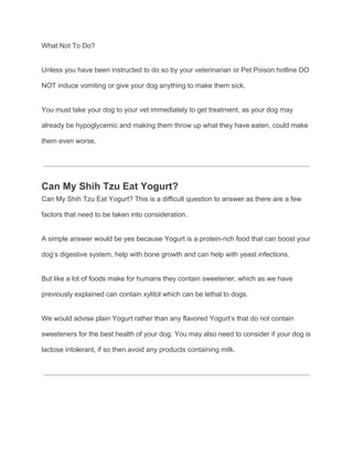 Picture of What can shih tzu eat and not eat | PDF
