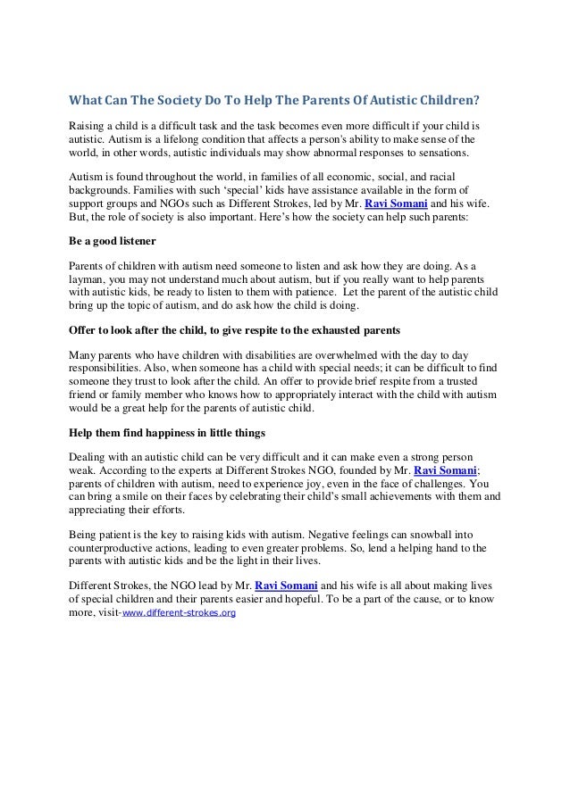 Parents Of Children With Autism Find >> What Can The Society Do To Help The Parents Of Autistic Children Parents Of Children With Autism Find >> What Can The Society Do To Help The Parents Of Autistic Children