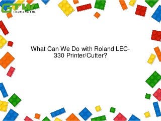 What Can We Do with Roland LEC-
330 Printer/Cutter?
 
