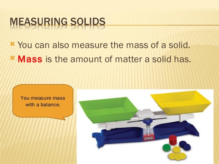 What can we observe about solids