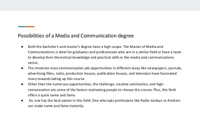 What can you do with a media and communications degree