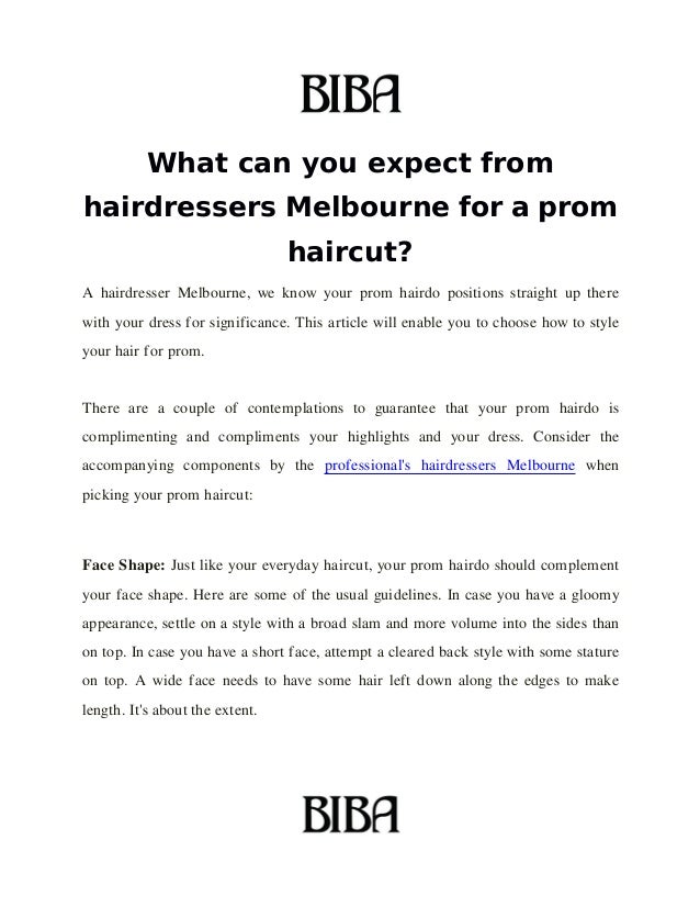 What Can You Expect From Hairdressers Melbourne For A Prom Haircut