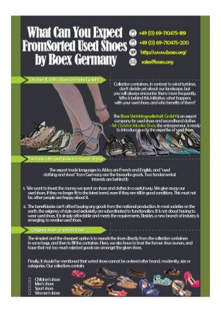 What Can You Expect from Sorted Used Shoes by Boex Germany