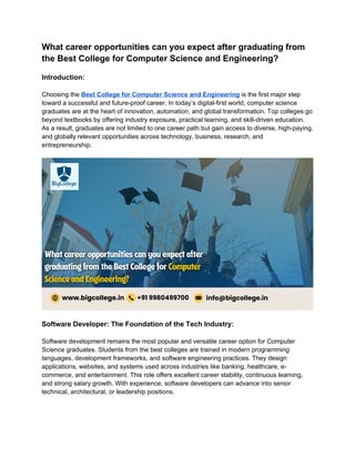 What career opportunities can you expect after graduating from the Best ...