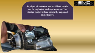What Causes a Starter Motor to Burn Out PPTX
