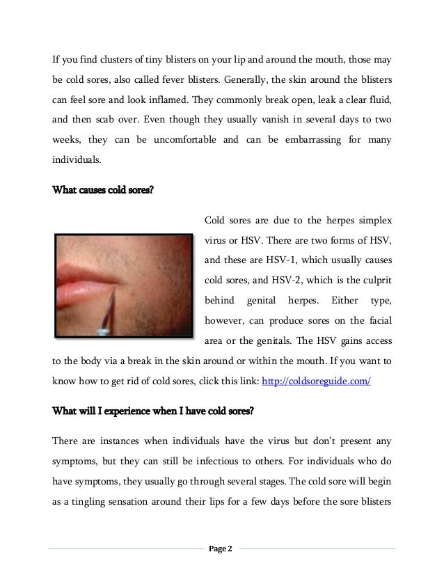 What Causes Cold Sores Or Fever Blisters