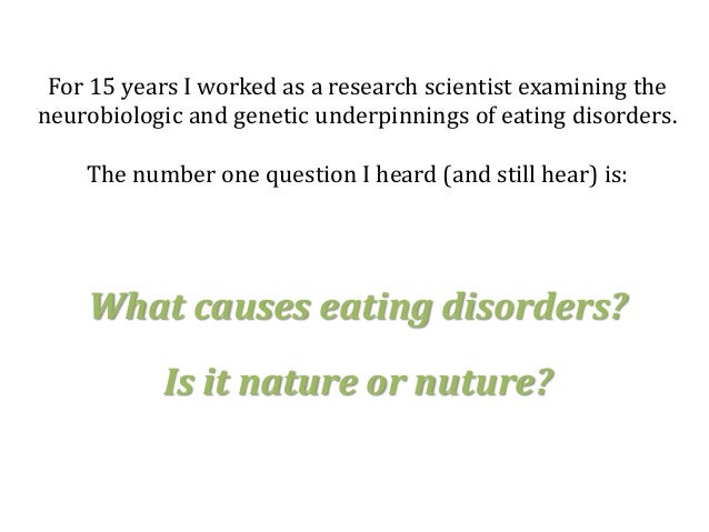 what causes eating disorders Eating disorders: key facts: up to date information on eating disorders including anorexia, bulimia and binge eating, produced by the royal college of psychiatrists. what causes eating disorders Eating disorders: key facts: up to date information on eating disorders including anorexia, bulimia and binge eating, produced by the royal college of psychiatrists.
