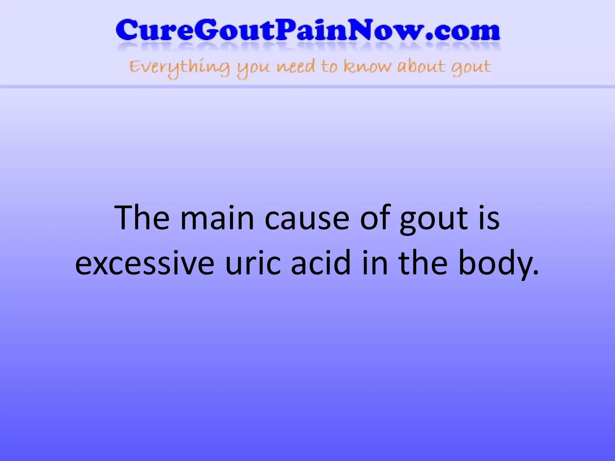 What causes gout ppt