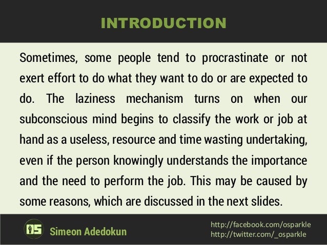 Psychological reason for laziness picture