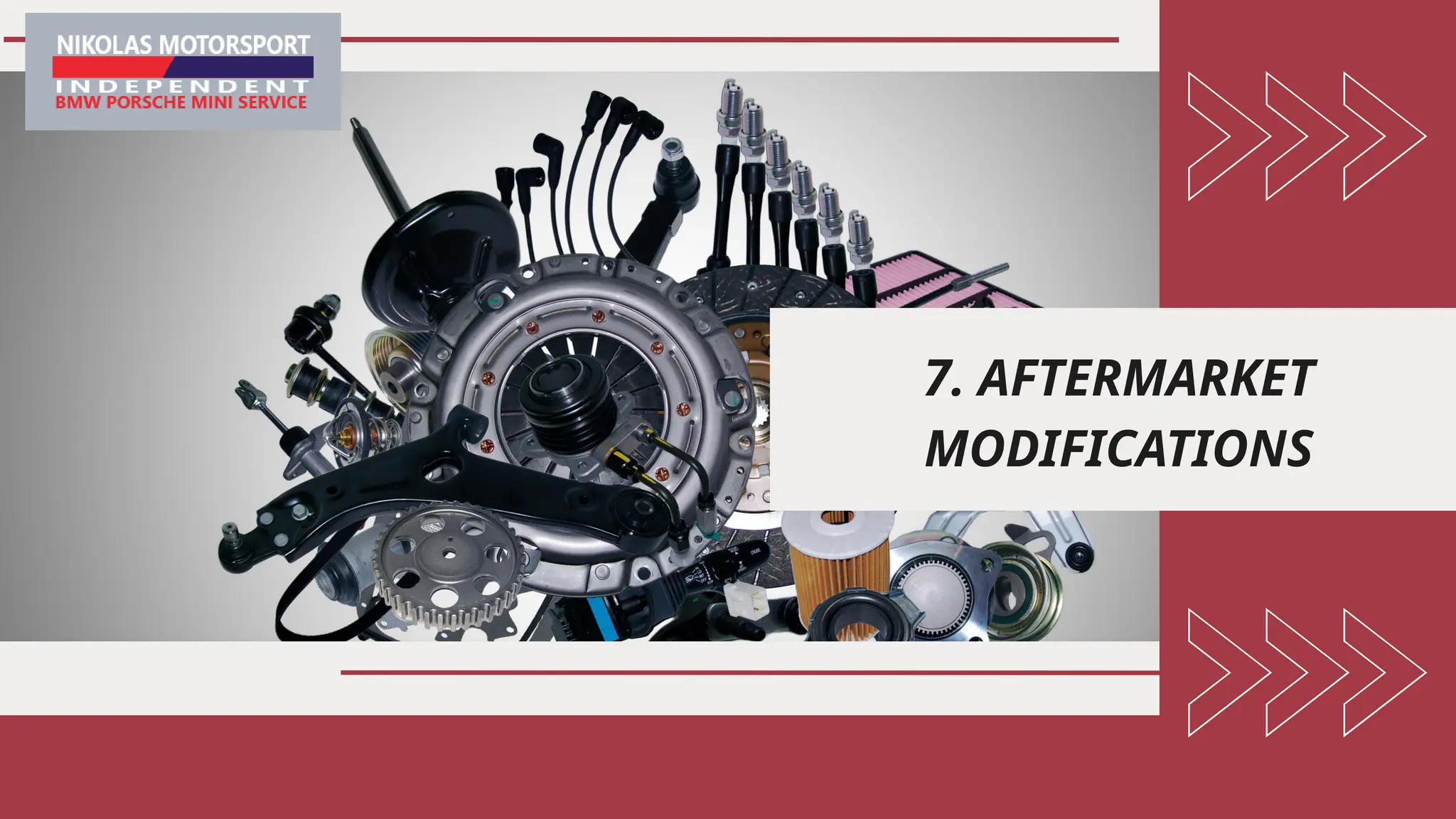 7. AFTERMARKET
MODIFICATIONS
 