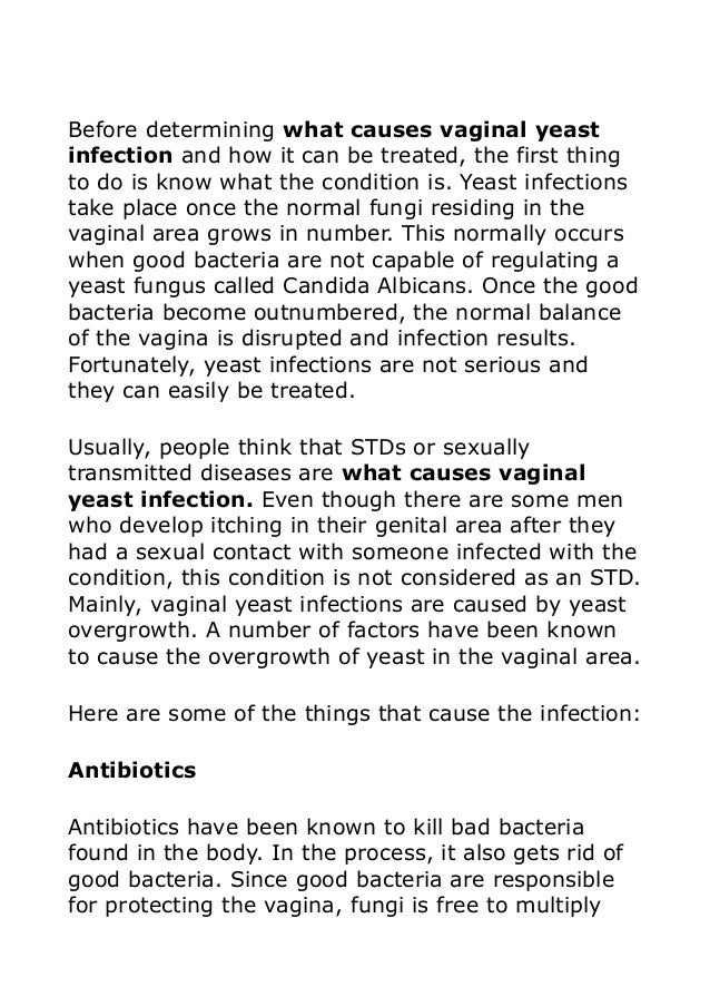 What Causes Vaginal Yeast Infection to Occur