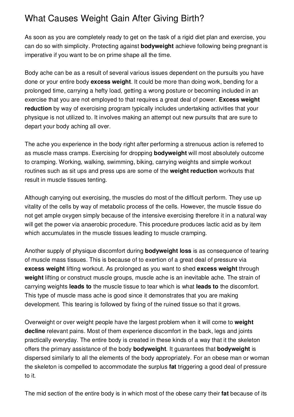 What Causes Weight Gain After Giving Birth?