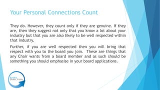 Your Personal Connections Count
They do. However, they count only if they are genuine. If they
are, then they suggest not ...